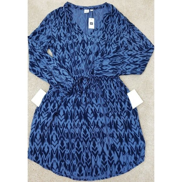 GAP ~Woman Size XS~ Purple/Blue Long Sleeve Fit & Flare Mini Dress NWT $69.95 - Picture 12 of 12